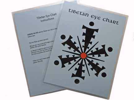 Tibetan Eye Chart ~ Laminated Chart
